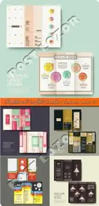 Booklet and tri-fold brochure business vector 28