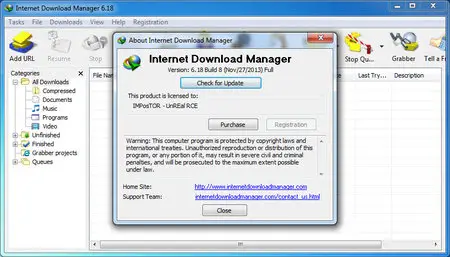 Internet Download Manager 6.18 Build 8