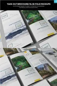 GraphicRiver - Take-out Brochure/ DL Bi-Fold Mockups