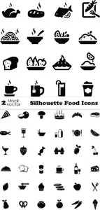 Vectors - Silhouette Food Icons