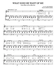 What Does He Want Of Me - Joe Darion, Man Of La Mancha Musical (Piano Vocal)