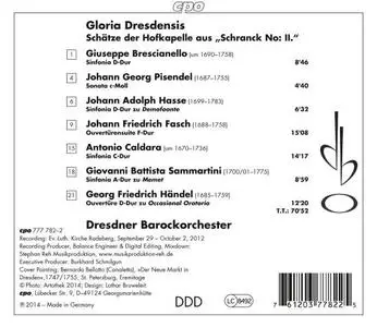 Dresdner Barockorchester ‎- Gloria Dresdensis: Hasse, Pisendel, Fasch, Brescianello, Handel (2014)