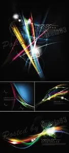 Abstract Glowing Backgrounds Vector 2