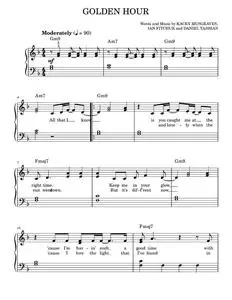 Golden hour - Kacey Musgraves (Easy Piano)