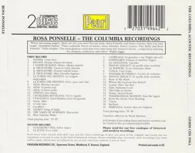 Rosa Ponselle - The Columbia Acoustic Recordings (1992) {2CD Set Pearl GEMM CDS 9964 rec 1918-1923}