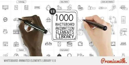 Whiteboard Animated Elements Library - Project for After Effects (VideoHive)