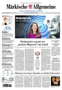 Neue Oranienburger Zeitung - 04. Oktober 2017