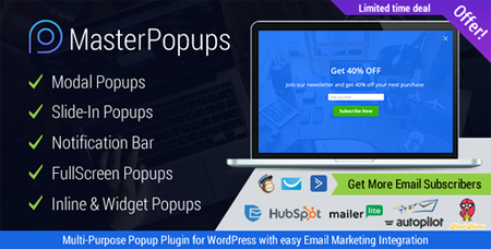 CodeCanyon - Master Popups v2.1.5 - WordPress Popup Plugin for Email Subscription - 20142807 - NULLED