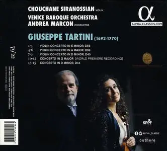 Chouchane Siranossian, Andrea Marcon, Venice Baroque Orchestra - Giuseppe Tartini: Violin Concertos (2020)