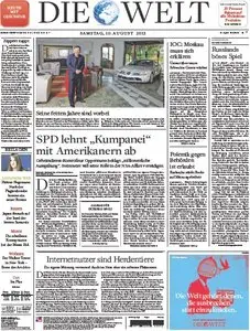 Die Welt vom 10 August 2013