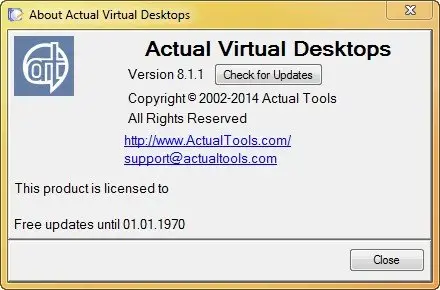 Actual Virtual Desktops 8.1.1