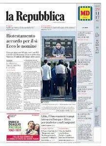 la Repubblica - 29 Novembre 2017