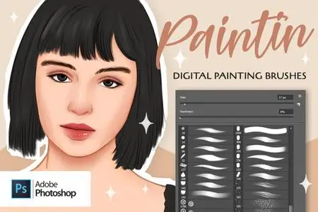 Paintin Brushes for Adobe Photoshop (Envato Elements)