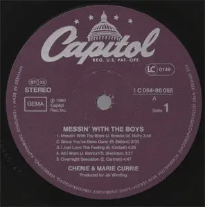 Cherie & Marie Currie - Messin' With The Boys (Capitol, EMI Electrola 1C 064-86 065) (GER 1980) (Vinyl 24-96 & 16-44.1)
