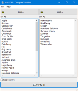 VovSoft Compare Two Lists 1.4.0 + Portable