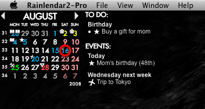 Rainlendar Pro 2.6