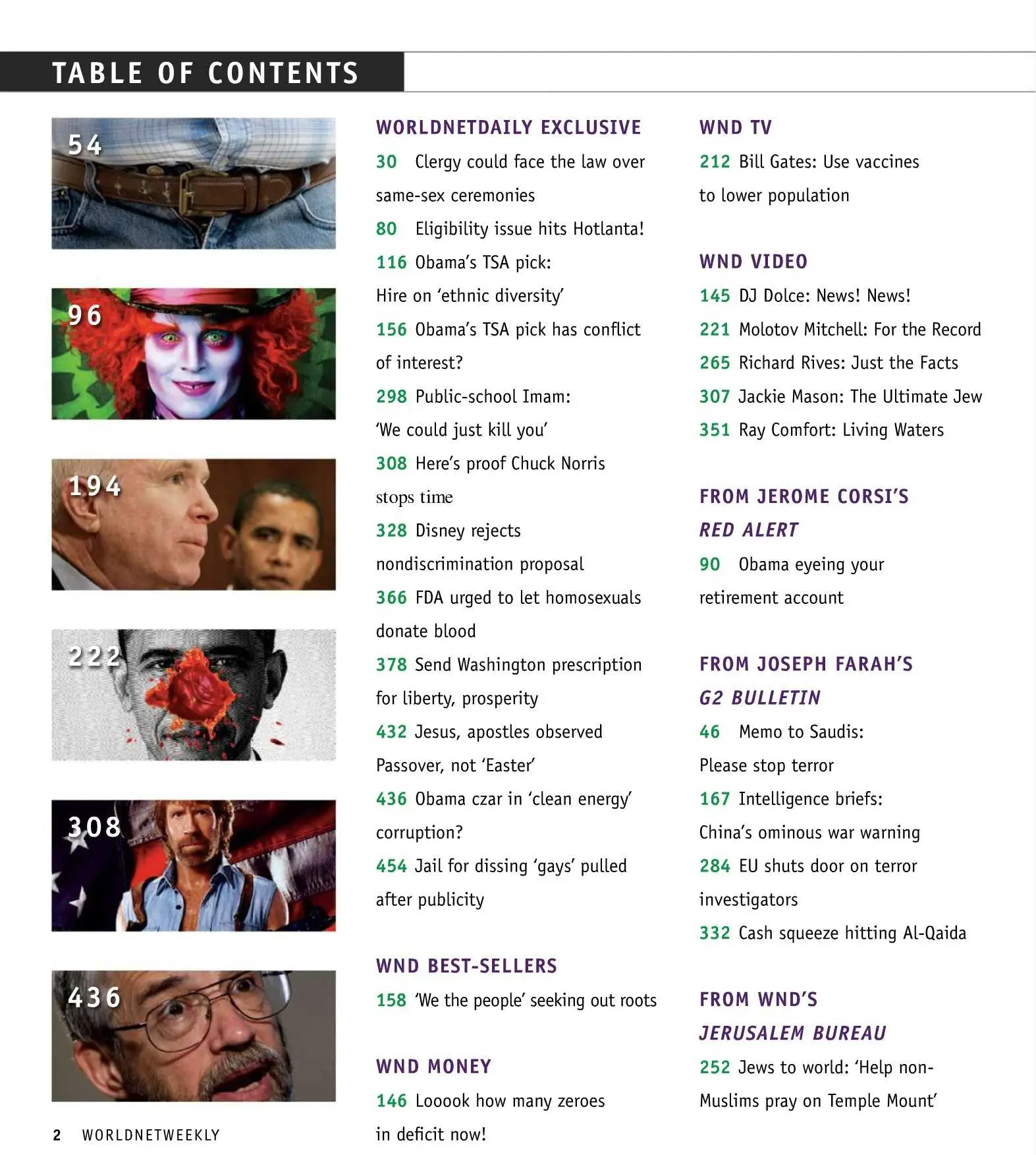 WorldNetWeekly - No.10 (6 March - 12 March 2010)