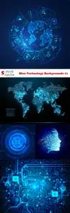 Vectors - Blue Technology Backgrounds 11