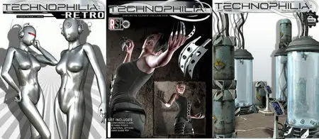 3D: Technophilia Retro - Gynoids V1 - Halon | Technophilia - Implants - Clawz 1 | Technophilia Volume 3 - The TANK 