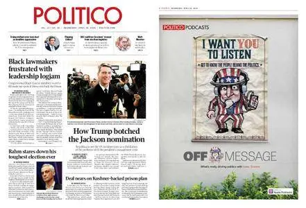 Politico – April 25, 2018