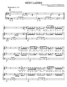 Sexy Ladies (Let Me Talk To You Prelude) - Justin Timberlake, Justin Timberlake featuring T.I. (Piano-Vocal-Guitar)