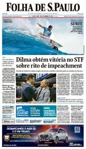 Folha de São Paulo - 18 de dezembro de 2015 - Sexta