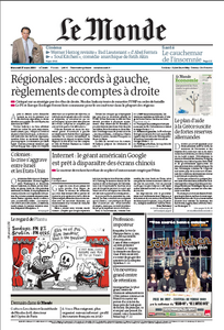 Le Monde du 17 Mars 2010