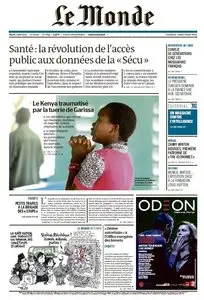 Le Monde du Mardi 6 Avril 2015