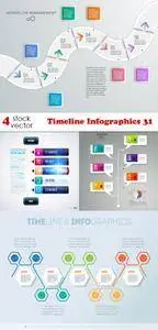 Vectors - Timeline Infographics 31