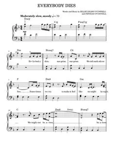 Everybody Dies - Billie Eilish (Easy Piano)