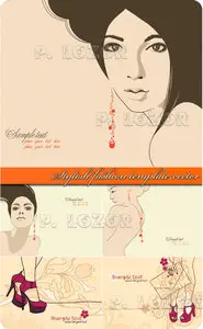 Stylish fashion template vector