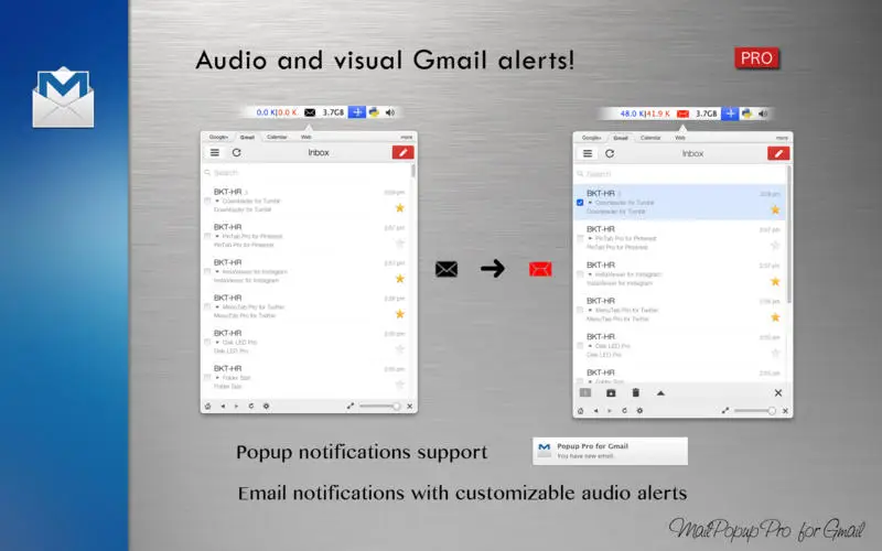 MenuTab Pro for Gmail v1.02 Mac OS X