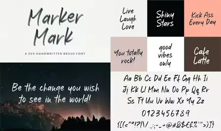 Marker Mark - SVG Handwritten Brush Font