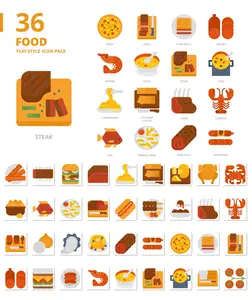 EE - Food Flat Style Icon Pack 36K2TH5