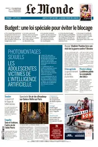 Le Monde du Dimanche 21 et Lundi 22 Décembre 2025
