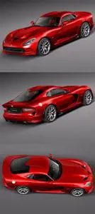 Dodge Viper GTS 2013 3D Model (New Formats)