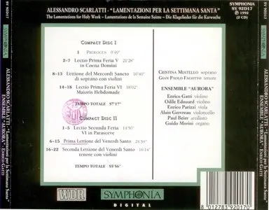 Alessandro Scarlatti - Lamentazioni per la Settimana Santa - Ensemble Aurora - Enrico Gatti
