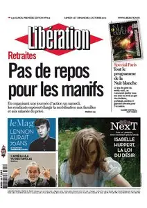 Liberation, du 2 et 3 Octobre 2010