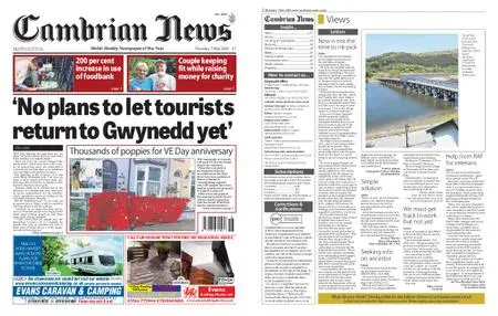 Cambrian News Arfon & Dwyfor – 08 May 2020