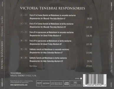 Nigel Short, Tenebrae - Tomás Luis de Victoria: Tenebrae Responsories (2013)