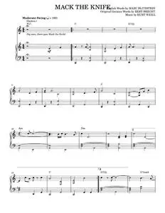 Mack The Knife - Bobby Darin, Louis Armstrong (Piano Vocal)