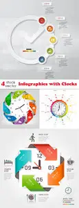 Vectors - Infographics with Clocks