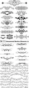 Vectors - Ornamental Borders Elements 12