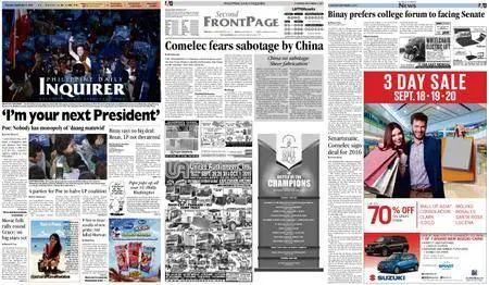 Philippine Daily Inquirer – September 17, 2015