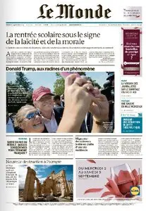 Le Monde du Mardi 1 Septembre 2015