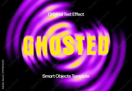 Purple Motion Mist Text Effect Mockup 797854294