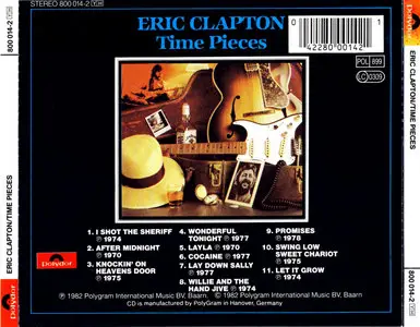 Eric Clapton – Timepieces – The Best Of Eric Clapton (Comp. 1982)
