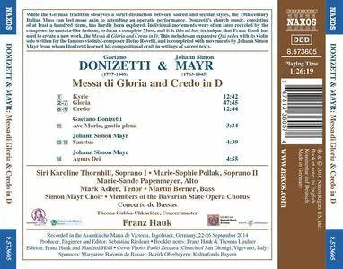 Simon Mayr Choir, Bayerischer Staatsopernchor - Donizetti & Mayr: Messa di gloria & Credo in D Major (2016)