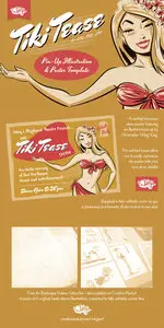 Poster Template PSD - Burlesque Pin-Up