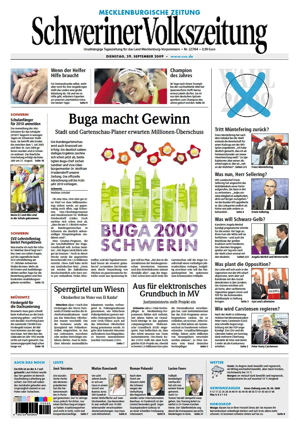 Schweriner Volkszeitung 29.09.2009